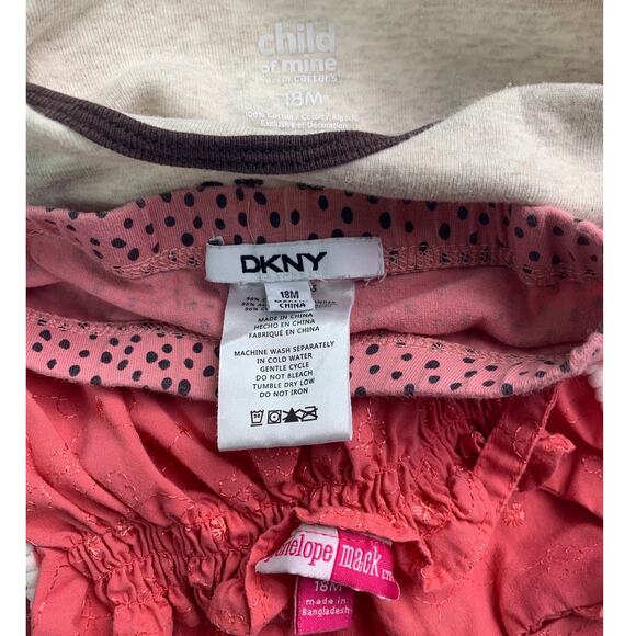 Lot of 11 DKNY Carters Baby Girls 18 Mos Short Sleeve Shirts Pants Sleepers - Picture 2 of 4